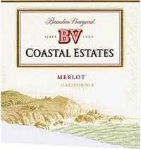 Beaulieu Vineyard Coastal Estates Merlot Label Adel