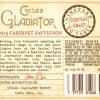 Cycles Gladiator Cabernet Sauvignon Label Back Adel
