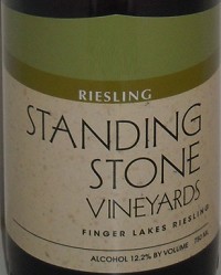 Standing Stone Vineyards Riesling Label Adel