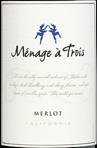 Menage A Trois Merlot Label Adel