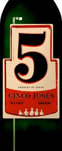 Spanish Vines Garnacha Old Vines Cinco Joses Label Adel