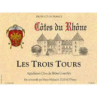 Les Trois Tours Cotes du Rhone 2013 Label Adel