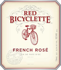 Red Bicyclette French Rose Label Adel