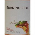 Turning Leaf White Zinfandel Label