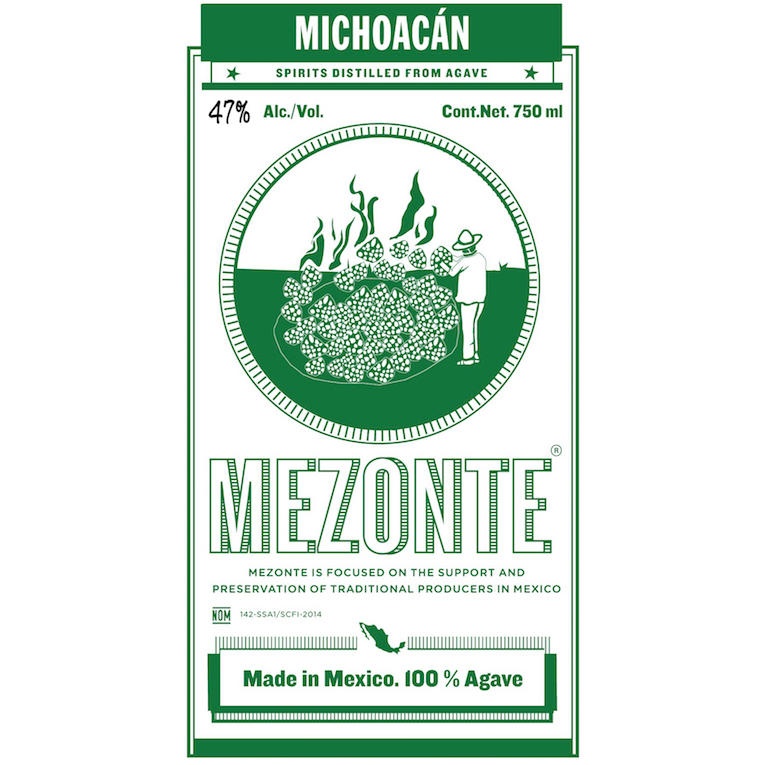 Mezonte Jorge Perez Michoacan Alto Mezcal Label