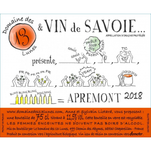 Les 13 Lunes Vin de Savoie Apremont Label