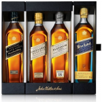 Johnnie Walker Collection Pack 4x200ml Set Black, Gold, 18, & Blue Label Blended Scotch