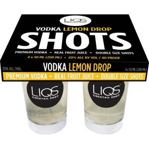 LIQS Vodka Lemon Drop 4 Pack