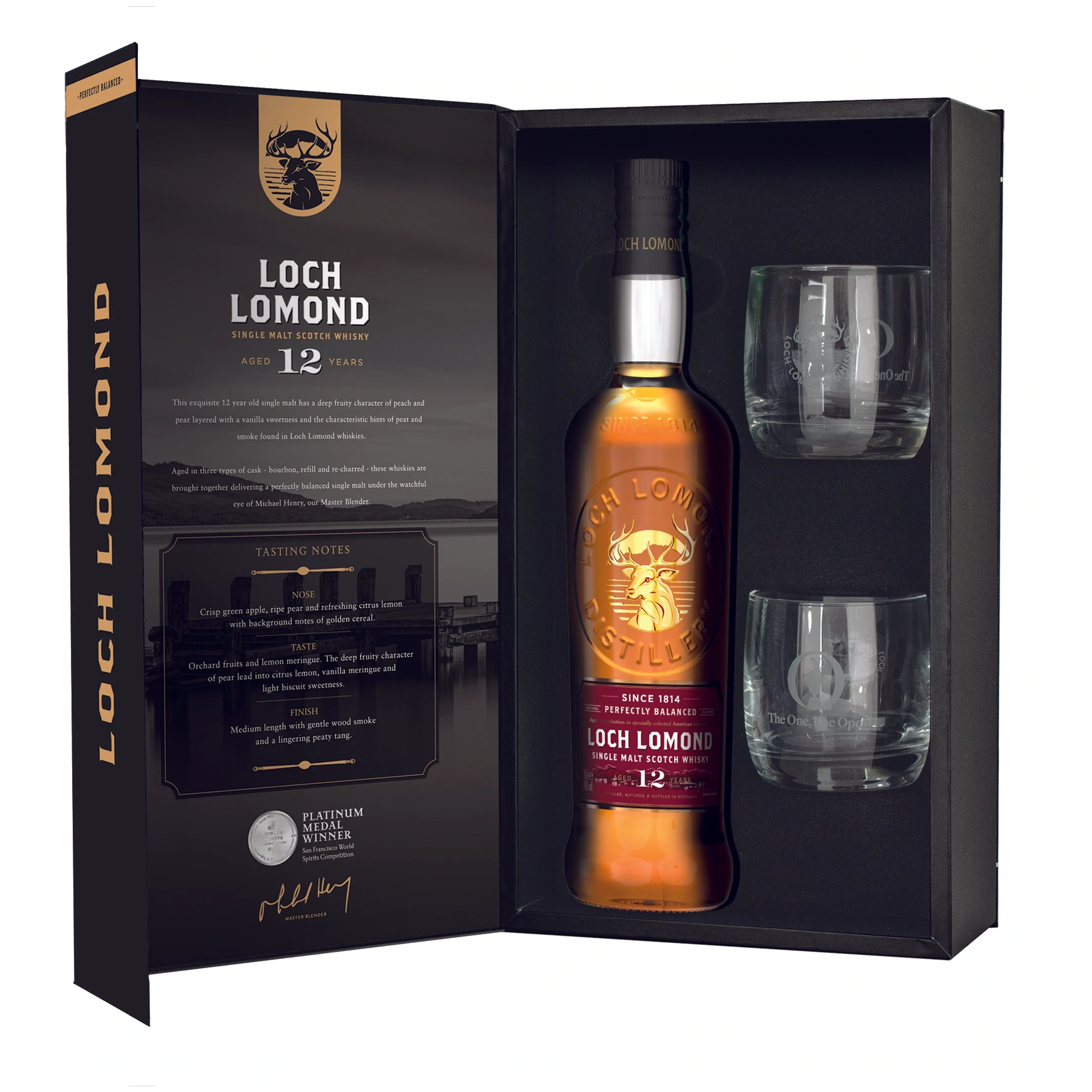 Loch Lomond 12 Year Old Single Malt Scotch Whisky Gift Set