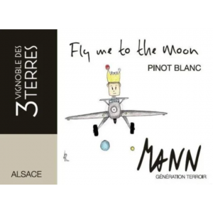 Domaine Mann Fly Me to the Moon Pinot Blanc Label