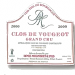 1999 Denis Mugneret Clos de Vougeot Grand Cru